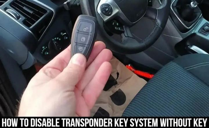How to disable a transponder key system without a key
